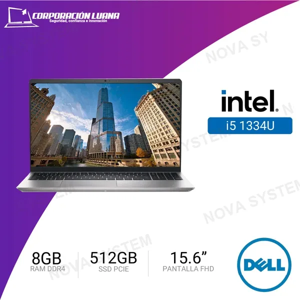 LAPTOP DELL INTEL CORE I5 1334U ( DC15250 ) RAM 8GB DDR4 | SSD 512GB | 15.6 FHD | INTEGRADA | FREE OS