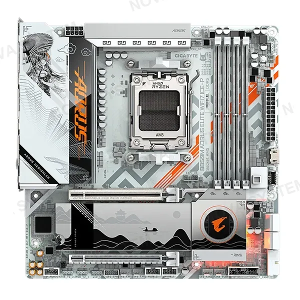 GIGABYTE B850M AORUS ELITE WIFI7 ICE-P Placa Madre AMD B850 AM5 mATX