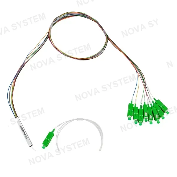 OPFIBRA OPF-PLC1X8-AS-P10 Splitter PLC 1x8 con Conectores SC/APC - 10 Unidades