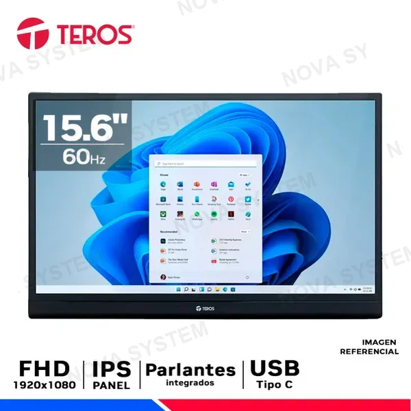 MONITOR PORTATIL TEROS TE-1501S, 15.6" I