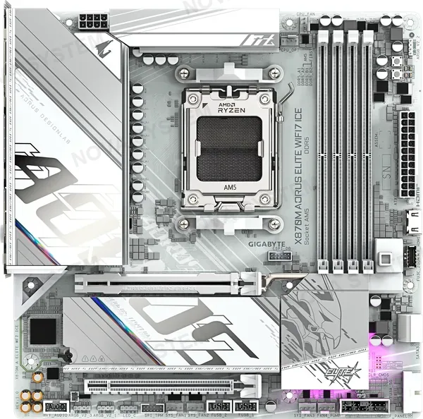 GIGABYTE X870M AORUS ELITE WIFI7 ICE Placa Madre AMD X870 AM5 mATX