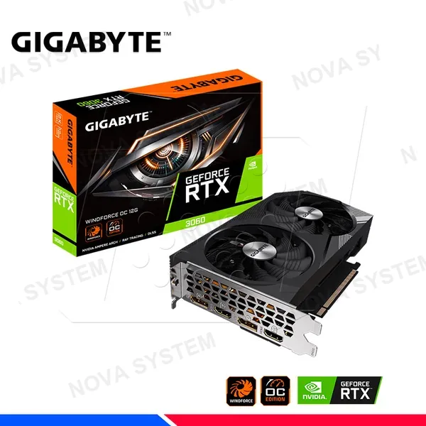 VGA GIGABYTE GEFORCE NVIDIA RTX 3060 WINDFORCE OC 12GB GDDR6