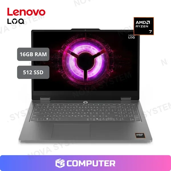 LAPTOP GAMER LENOVO 15ARP11 (83VA001PUS) | R7-170 | 16GB RAM | 512GB SSD | RTX 5050 8GB