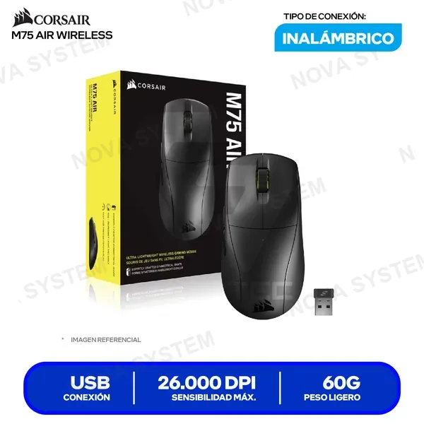 ( CH-931D100-NA ) MOUSE GAMING CORSAIR M75 AIR WIRELESS ( CH-931D100-NA )...