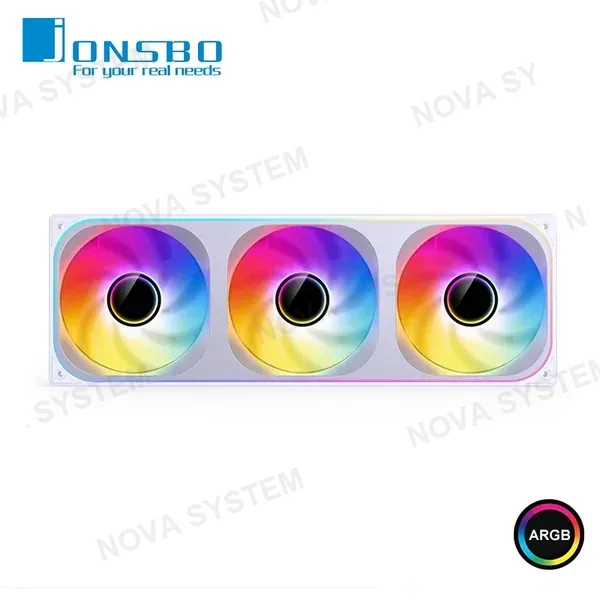 COOLER PARA CASE JONSBO ZB-360WR WHITE REVERSE ARGB MARCO INTEGRADO 360MM CON 03 VENTILADORES DE 120MM COMPUTERSHOP