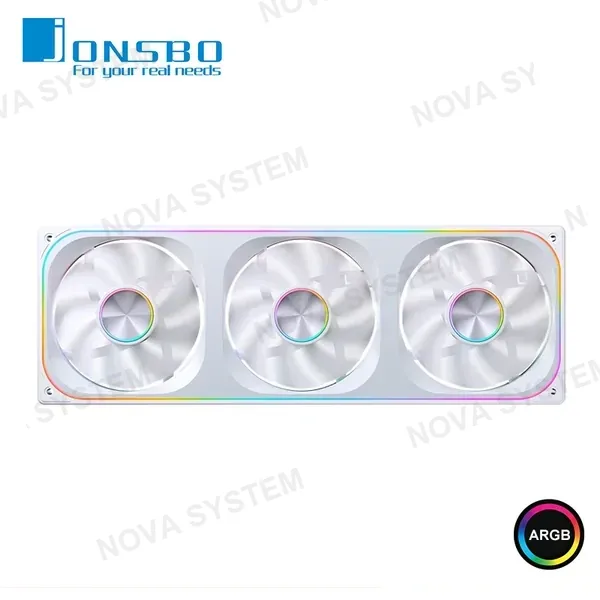COOLER PARA CASE JONSBO ZA-360WR WHITE REVERSE ARGB MARCO INTEGRADO 360MM CON 03 VENTILADORES DE 120MM COMPUTERSHOP