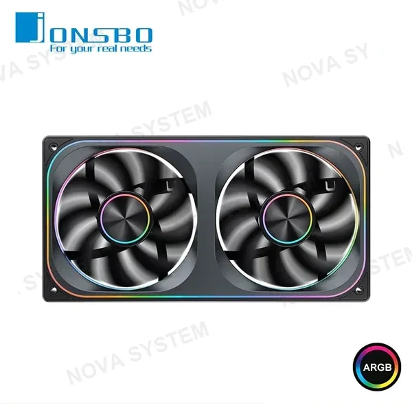 COOLER PARA CASE JONSBO ZA-240B BLACK ARGB MARCO INTEGRADO 240MM CON 02 VENTILADORES DE 120MM COMPUTERSHOP