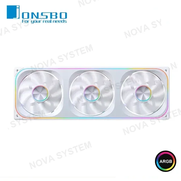 COOLER PARA CASE JONSBO ZA-360W WHITE ARGB MARCO INTEGRADO 360MM CON 03 VENTILADORES DE 120MM COMPUTERSHOP