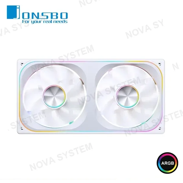 COOLER PARA CASE JONSBO ZA-240W WHITE ARGB MARCO INTEGRADO 240MM CON 02 VENTILADORES DE 120MM COMPUTERSHOP