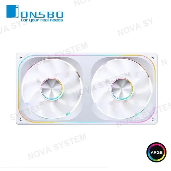 COOLER PARA CASE JONSBO ZA-240WR WHITE REVERSE ARGB MARCO INTEGRADO 240MM CON 02 VENTILADORES DE 120MM COMPUTERSHOP
