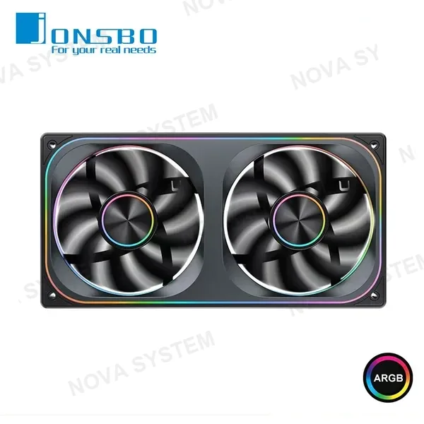 COOLER PARA CASE JONSBO ZA-240BR BLACK REVERSE ARGB MARCO INTEGRADO 240MM CON 02 VENTILADORES DE 120MM COMPUTERSHOP