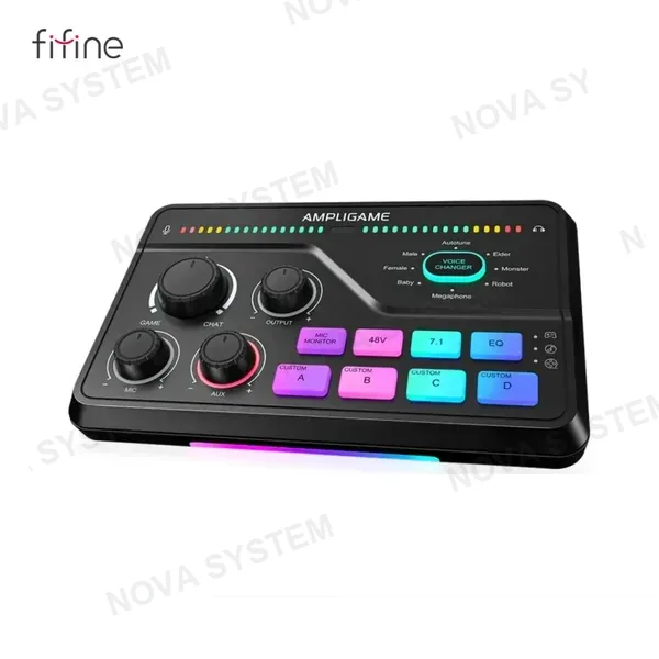 MEZCLADORA DE AUDIO FIFINE SC8 AMPLIGAME SC8-B BLACK