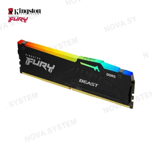 MEMORIA RAM KINGSTON FURY BEAST 32GB DDR5 6000MT/S CL36 RGB BLACK
