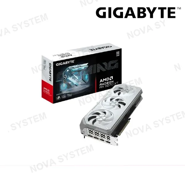 TARJETA DE VIDEO GIGABYTE RX 9070 XT GAMING ICE ( GV-R907XGAMINGOCICE-16GD ) 16GB GDDR6 | 256 BIT | X3 FANES | X2 DP - X2 HDMI