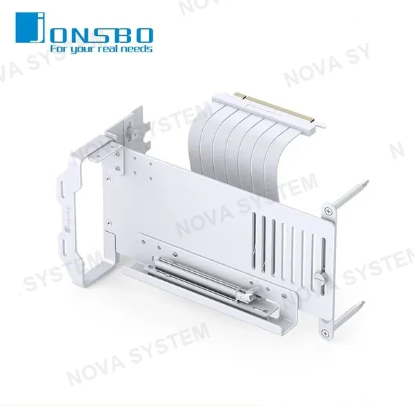 SOPORTE VERTICAL PARA GPU JONSBO A50 WHITE + CABLE RISER PCIe 5.0 (PN:6970620555751) COMPUTERSHOP