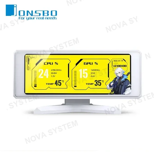 JONSBO DS339 WHITE MINI DISPLAY PANEL IPS 3.39" (PN:6970620555782) COMPUTERSHOP