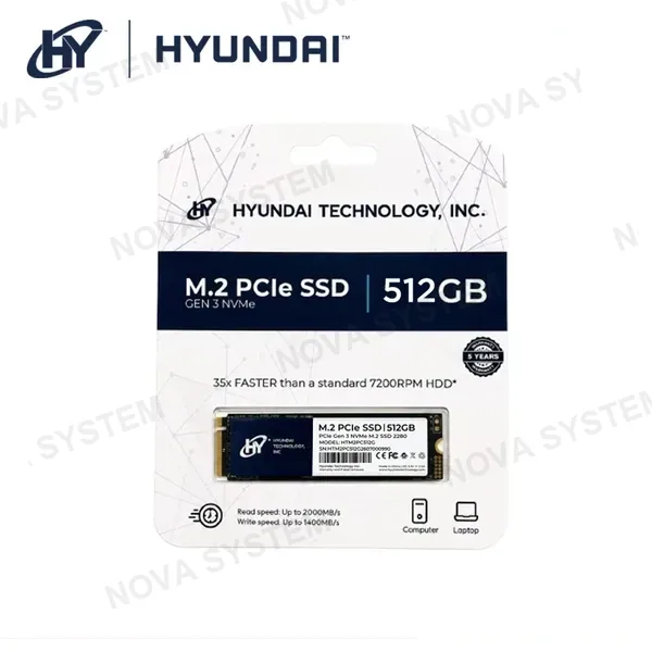 SSD 512GB HYUNDAI NVMe 1.3 M.2 2280 PCIe GEN 3.0x4 (PN:HTM2PC512G) COMPUTERSHOP
