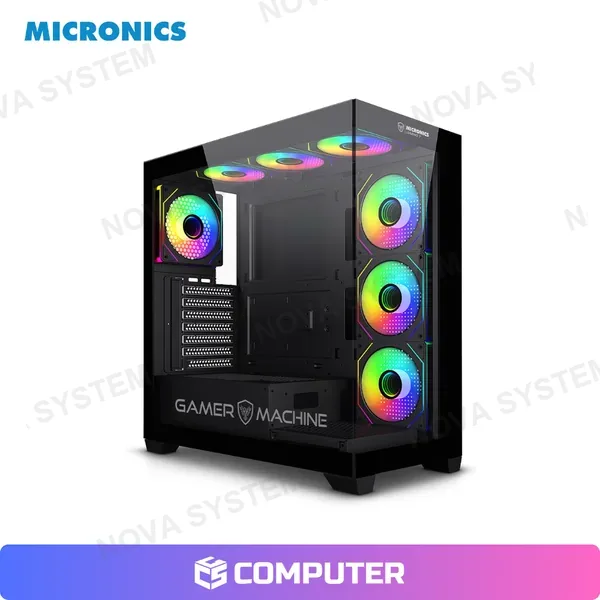 CASE MICRONICS MIC GC806 LEGEND 7 BLACK 7FAN ARGB