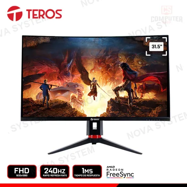 MONITOR TEROS TE-3219G 31.5" CURVO FHD 1920x1080/240HZ/1MS/AMD RADEON FREESYNC COMPUTERSHOP
