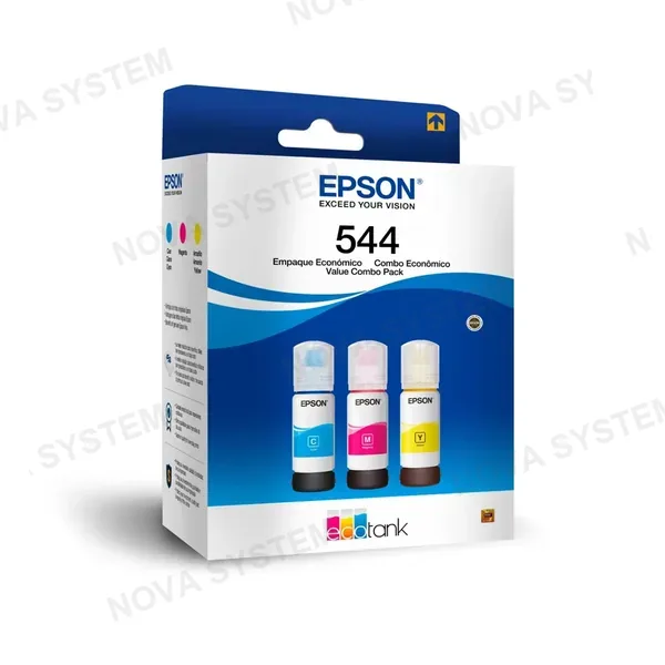 EPSON EPSON T544520-3P Botellas de Tintas Ecofit Color Cian, Magenta y Amarillo 3 Unidades