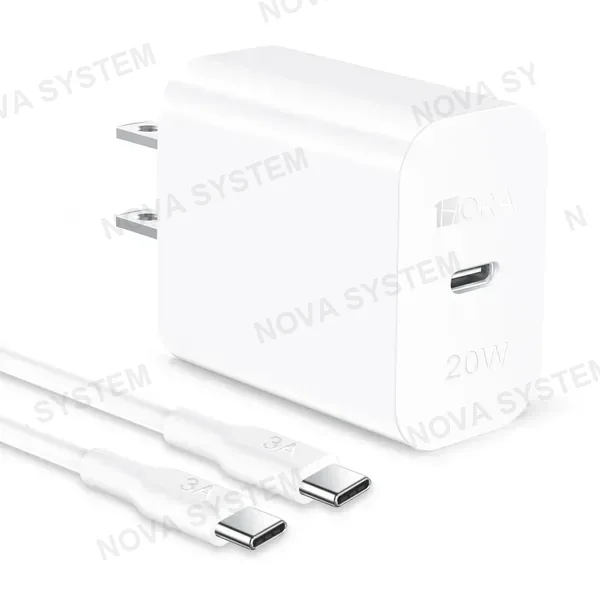 1HORA GAR153-W Cargador Ultrarrápido Tipo-C a Tipo-C 20W