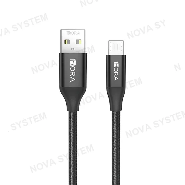 1HORA CAB248-B Cable Trenzado Tipo USB-A a USB Micro-C 1M