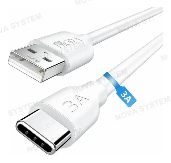 1HORA CAB251-W Cable Tipo USB-A a USB Tipo-C PVC 1M