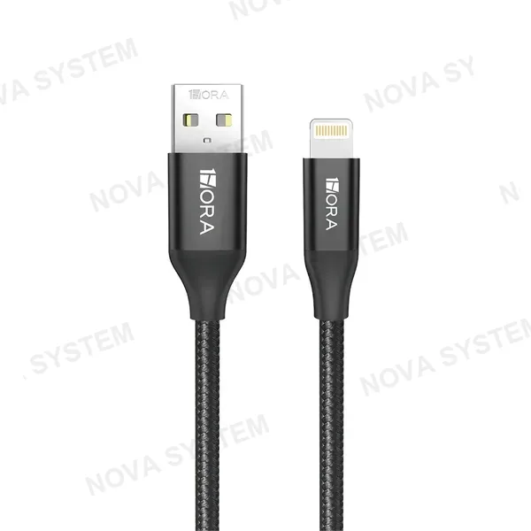 1HORA CAB250-B Cable Trenzado USB-A a Lightning de 1M