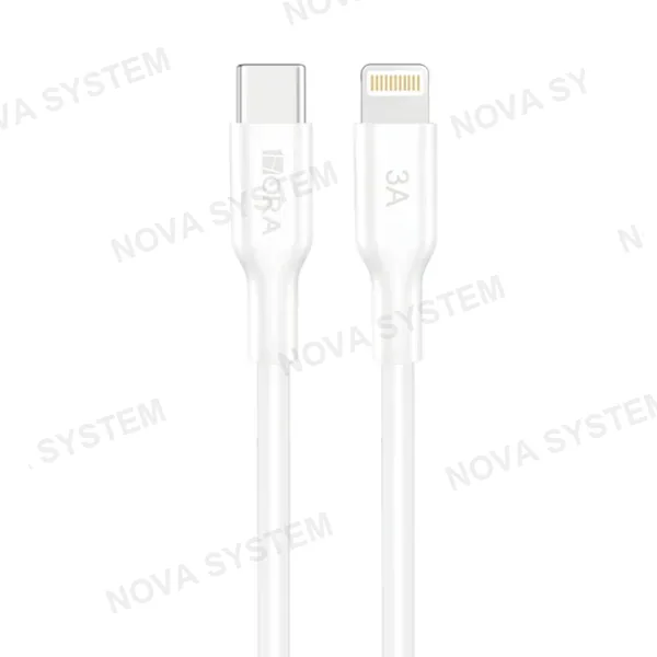 1HORA CAB271-W Cable USB-C a Lightning de PVC 2M