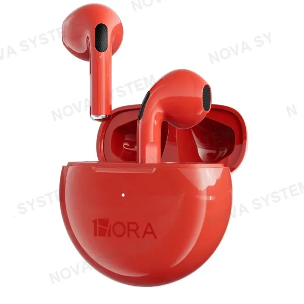 1HORA AUT119-R TWS LTW-006 Auriculares Inalámbricos Bluetooth 5.3 con Estuche Circular Red