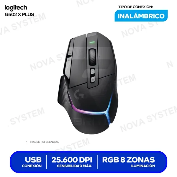 ( 910-006160 ) MOUSE LOGITECH GAMING G502 X LIGHTSPEED PLUS NEGRO ( 91...