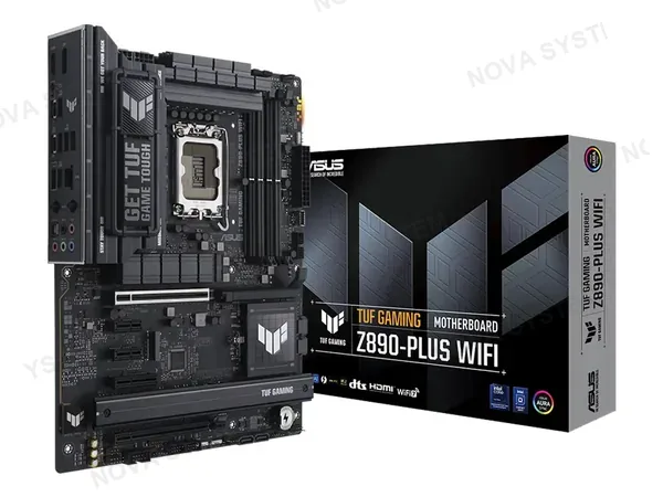 PLACA MADRE ASUS Z890-PLUS TUF GAMING WIFI (90MB1IQ0-M0EAY0) SOCKET LGA 1851, RAM DDR5 BUSS 9066OC MT/S, CORE ULTRA GEN. 15, RGB, WIFI 7