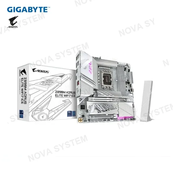 PLACA MADRE GIGABYTE Z890M AORUS ELITE WIFI7 ICE LGA 1851/DDR5/ PCLE5