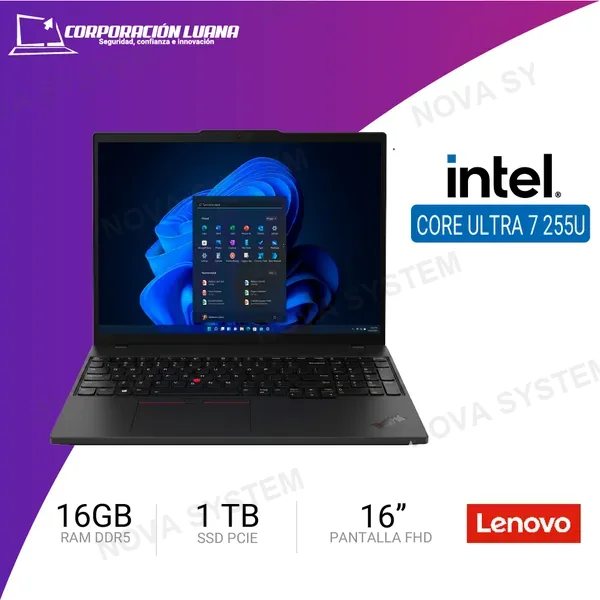 LAPTOP LENOVO THINPAD T16 GEN 4 INTEL CORE ULTRA 7 255U ( 21QF000TLM ) RAM 16GB DDR5 | SSD 1TB | 16\\
