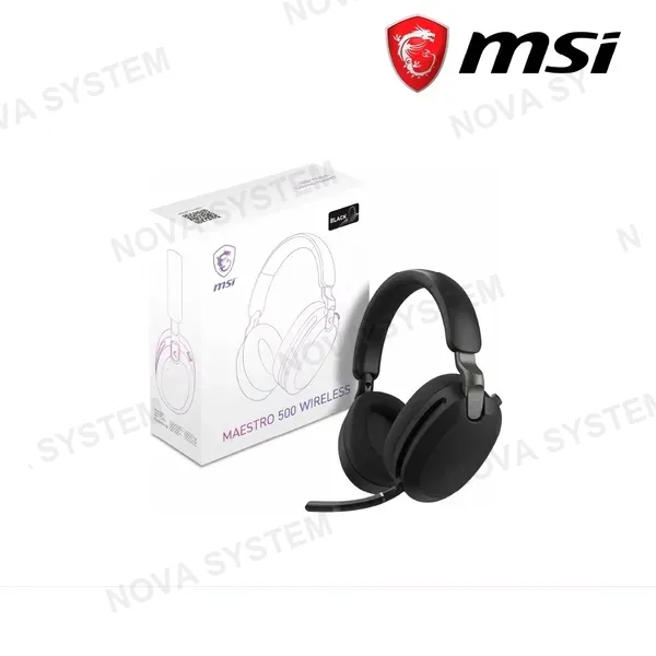 AUDIFONOS INALAMBRICOS MSI MAESTRO 500 W ( MAESTRO-500-W-BLACK ) C/MICROFONO | NEGRO