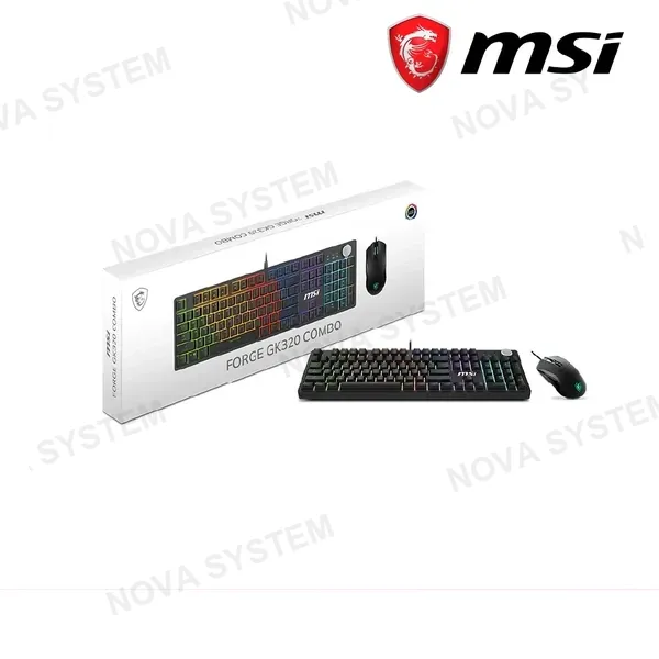 COMBO MSI FORGE GK320 ( FORGE-GK320-COMBO-RED-US ) TECLADO + MOUSE | MECANICO | LED RGB
