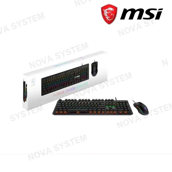 COMBO MSI FORCE GK300 ( FORGE-GK300-COMBO BLUE-US ) TECLADOO+MOUSE | SWITCH BLUE