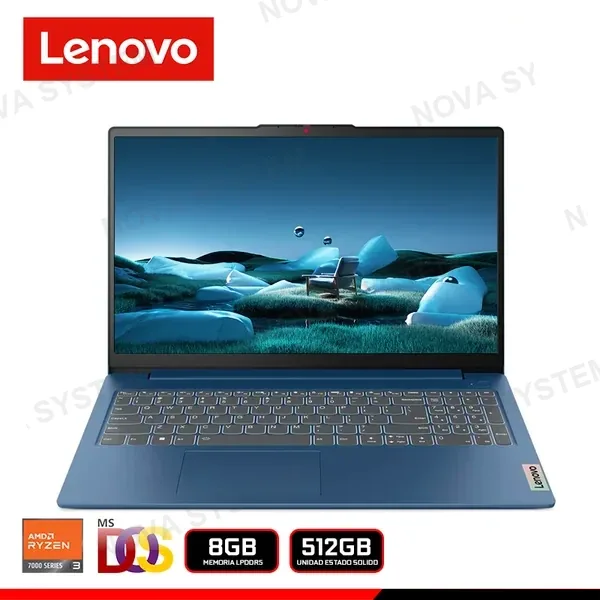LAPTOP LENOVO IDEAPAD SLIM 3 15AMN8 AMD RYZEN 3 7320U/15.6" FHD/8GB LPDDR5/SSD 512GB/SIN SISTEMA OPERATIVO COMPUTERSHOP