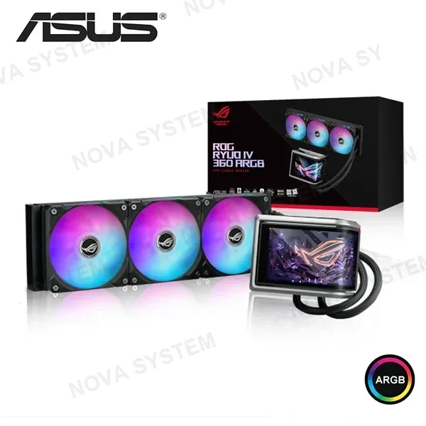 ASUS ROG RYUO IV 360 ARGB BLACK PANTALLA AMOLED 6.67" COOLER CPU REFRIGERACION LIQUIDA COMPATIBLE AMD/INTEL COMPUTERSHOP