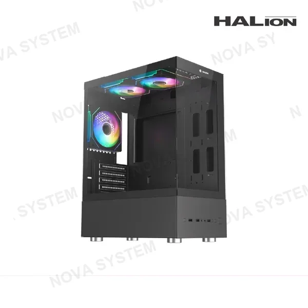 CASE GAMER HALION BUFFALO ( CR41-BK ) C/FUENTE 500W | X3 FAN ARGB