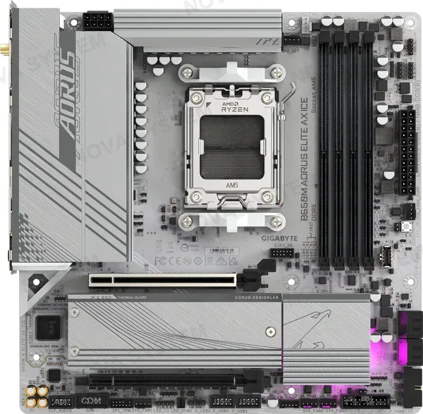 GIGABYTE B650M-A-ELITE-AX-ICE Placa Madre AMD B650 AM5 mATX