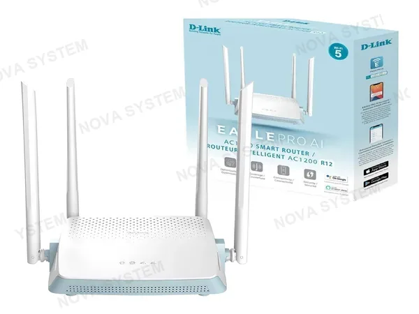 ROUTER D-LINK SMART AC1200 EAGLE PRO AI (R12) WI-FI 5, DUAL BAND