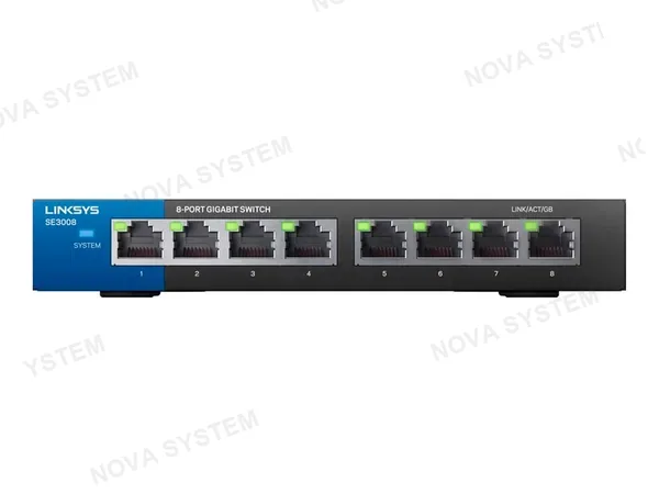 SWITCH LINKSYS 8 PUERTOS (SE3008) 10/100/1000 MBPS, NO ADMINISTRABLE