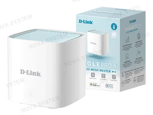 ROUTER MESH D-LINK AX1500 EAGLE PRO AI (M15-1) WI-FI 6, DUAL BAND