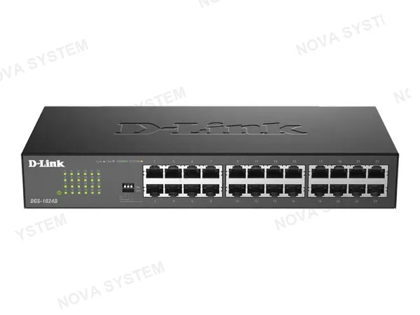 SWITCH D-LINK 24 PUERTOS (DGS-1024D) 10/100/1000 MBPS, NO ADMINISTRABLE