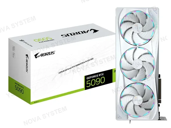 TARJETA DE VIDEO GIGABYTE GEFORCE RTX 5090 STEALTH ICE 32G (GV-N5090AORUSST ICE-32GD), 32GB GDDR7, PCIE GEN 5.0