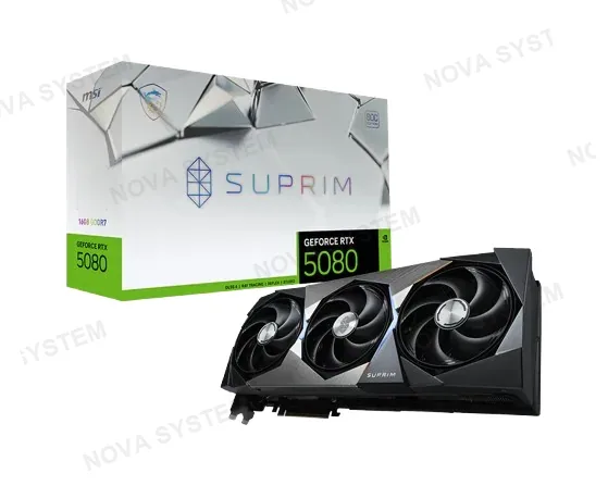 MSI TARJETA DE VIDEO MSI GEFORCE RTX 5080 16GB GDDR7 256BITS SUPRIM OC