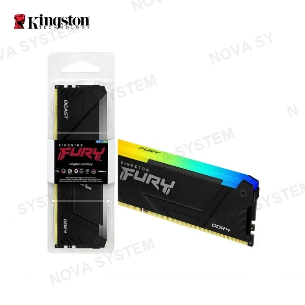 MEMORIA RAM KINGSTON FURY 8GB 3200MHZ DDR4 RGB BLACK BULK SOLO PC