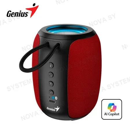 GENIUS GENIUS SP-915BT Parlante AI COPILOT Bluetooth 5.3 6H 5W - Negro/Rojo 31730052403