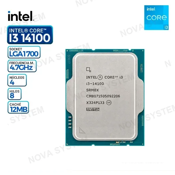 PROCESADOR INTEL CORE i3-14100 LGA 1700, OEM/TRAY